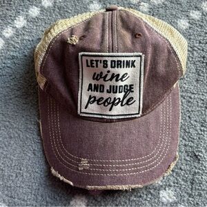 Headmost - Let’s drink wine and judge people baseball hat - ONESIZE